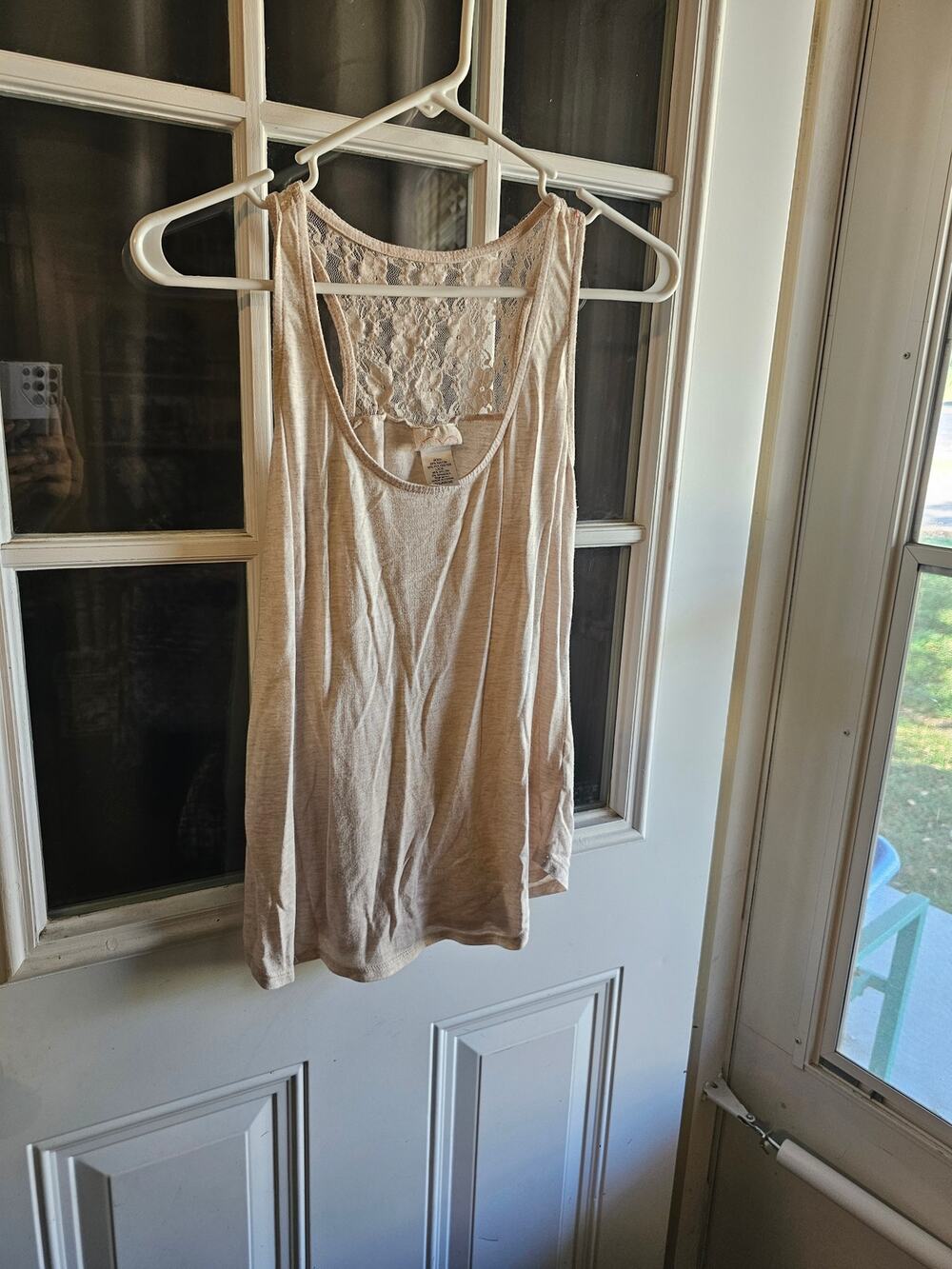 Self Esteem size XL tank with lace detail